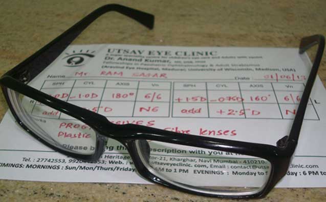 Learn about your Glasses Prescription - Utsav Eye Clinic
