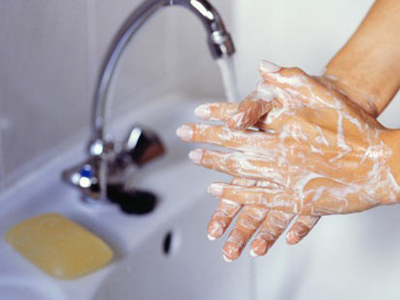 Washing hands to prevent conjunctivitis